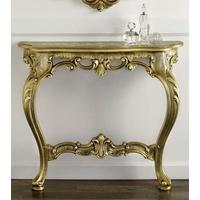 camel leonardo italian barocco mecca gold console table