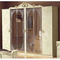 Camel Barocco Ivory Italian Wardrobe - 6 Door