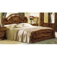 camel milady walnut italian bed