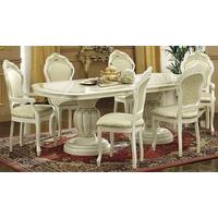 Camel Leonardo Italian Dining Set - Extending with 4 Chairs and 2 Armchairs