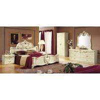 camel barocco ivory italian bedroom set with 2 door wardrobe