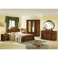 camel milady walnut italian bedroom set