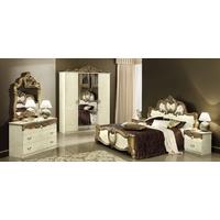 Camel Barocco Ivory and Gold Italian Bedroom Set