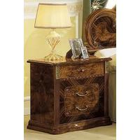 camel milady walnut italian bedside cabinet