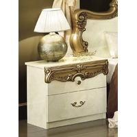 camel barocco ivory and gold italian bedside cabinet