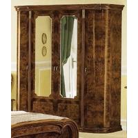 camel milady walnut italian wardrobe 4 door