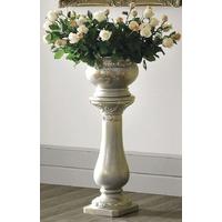 camel barocco ivory and gold italian goccia silver column with vase an ...