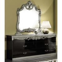 camel barocco black and silver italian dresser double with mirror