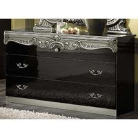 Camel Barocco Black and Silver Italian Dresser - Single