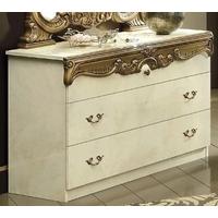 Camel Barocco Ivory and Gold Italian Dresser - Single