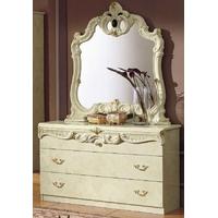 camel barocco ivory italian dresser single with mirror