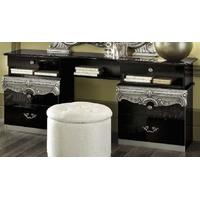 camel barocco black and silver italian vanity dresser