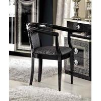 Camel Aida Black and Silver Italian Armchair