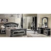 camel aida black and silver italian bedroom set with 6 door wardrobe