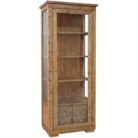 Camrose Reclaimed Pine Glazed Display Cabinet