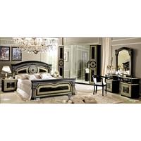 camel aida black and gold italian bedroom set with 6 door wardrobe