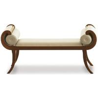 camel nostalgia italian ecoleather ivory bench with rolls