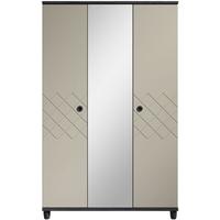 Camilla Grey Centre Mirrored Wardrobe - 3 Door