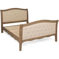 Camille Limed Oak Bed - High Footend