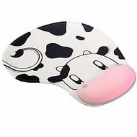 Cartoon Cow Style Comfort Silica Gel Wrist Rest Support Mat Mouse Mice Pad for Computer Pc Laptop (20×23×0.5cm)