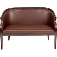 Capricorn Devil Dark Walnut and Kim Brown 2 Seater Sofa