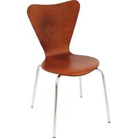 capricorn woody cherry stacking chair