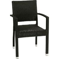 capricorn chimi black aluminum armchair