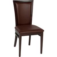 Capricorn Capital Dark Walnut Brown Faux Leather Chair