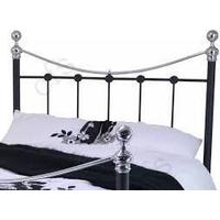 cambridge black and chrome metal headboard