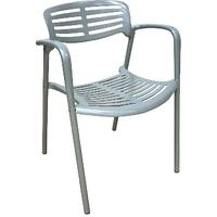 capricorn riva grey aluminum armchair