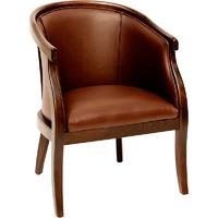 Capricorn Devil Brown Faux Leather Tub Chair