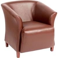 Capricorn Nelson Kim Brown Faux Leather Tub Chair