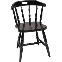 capricorn captains dark oak chair