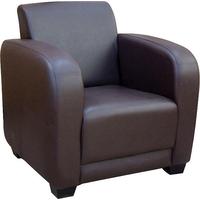 Capricorn Otley Dark Brown Faux Leather Armchair