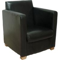 Capricorn Darwen Black Faux Leather Tub chair