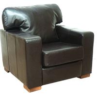 Capricorn Elle Dark Brown Faux Leather Armchair