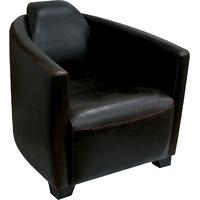 Capricorn Seattle Black Faux Leather Tub Chair