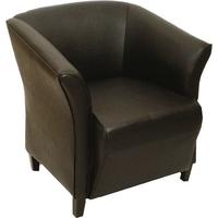 Capricorn Nelson Kim Black Faux Leather Tub Chair