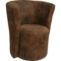 capricorn retro brown fabric tub chair