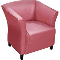 Capricorn Nelson Kim Red Faux Leather Tub Chair