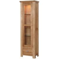 Carlingford Ash 1 Door Display Cabinet