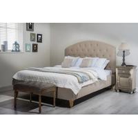 Cadot Sofia Cream Linen Effect Fabric Bed