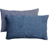 canvas dusty blue and grey cushion cover set of 2