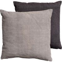 Canvas Dusty Black and Grey Cushion Cover (Set of 2)