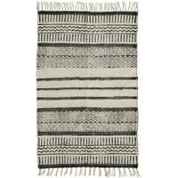 canvas print stripes off white and black carpet 90cm set of 4