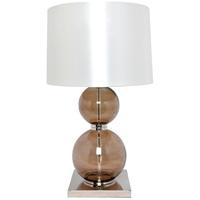 Cantal Smoke Glass Balls Table Lamp