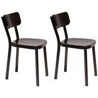 carisma black steel dining chair pair