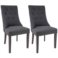 Cara Mottled Black Dining Chair (Pair)