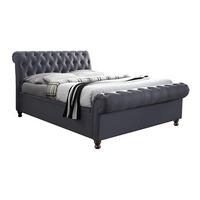 Castello King Fabric Ottoman Bed Frame, Charcoal, Choose Set