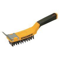 Carbon Steel Wire Brush Soft-Grip with Scraper 300mm (12in)